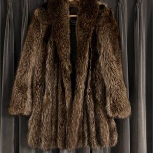 Chic Luxurious Brown real furr Jacket